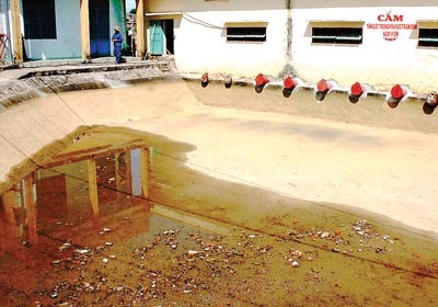 Tu Cau Pumping Station has been rendered dysfunctional due to salt penetration in Quang Nam Province for the last one month (Photo: SGGP)